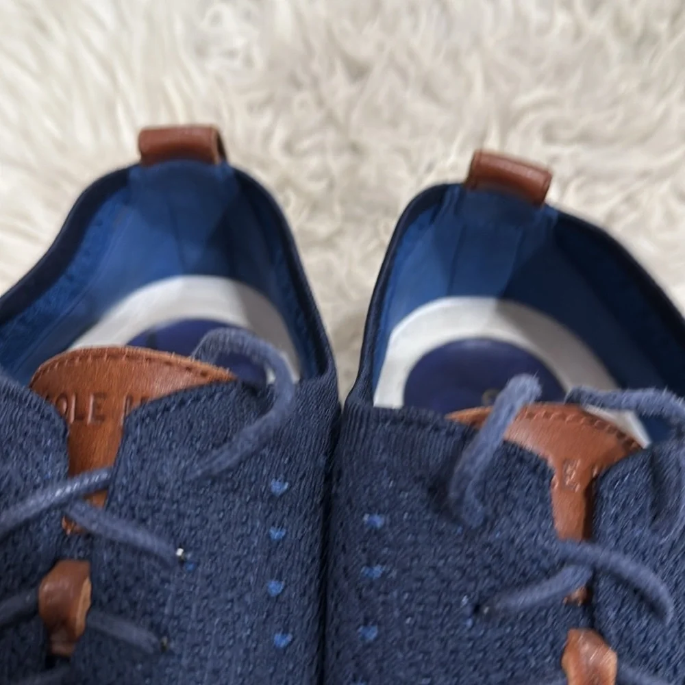 Cole Haan Mens‎ Navy Blue 2.Zerogrand Stitchlite Lace Up Oxford Shoes Size 10